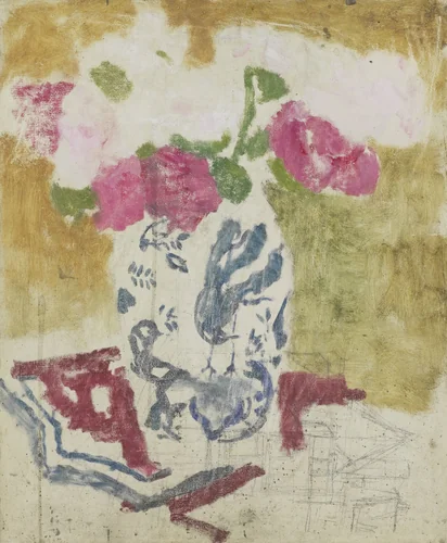 Vase with Pink Flowers by George Hendrik Breitner, painting, 1880-1923