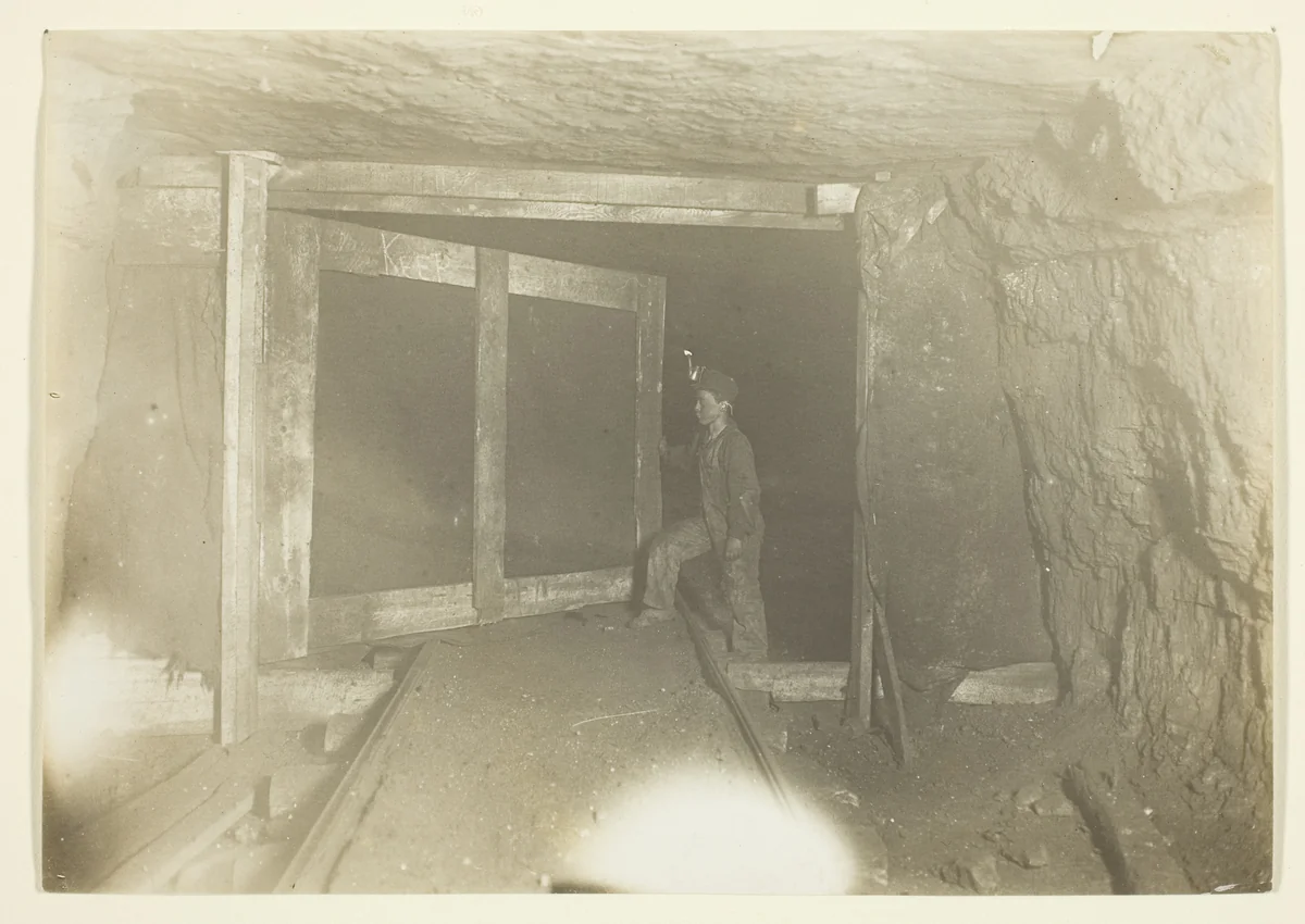 Young Trapper Boy in West Virginia Coal Mine) by Lewis Wickes Hine, photograph, 1908