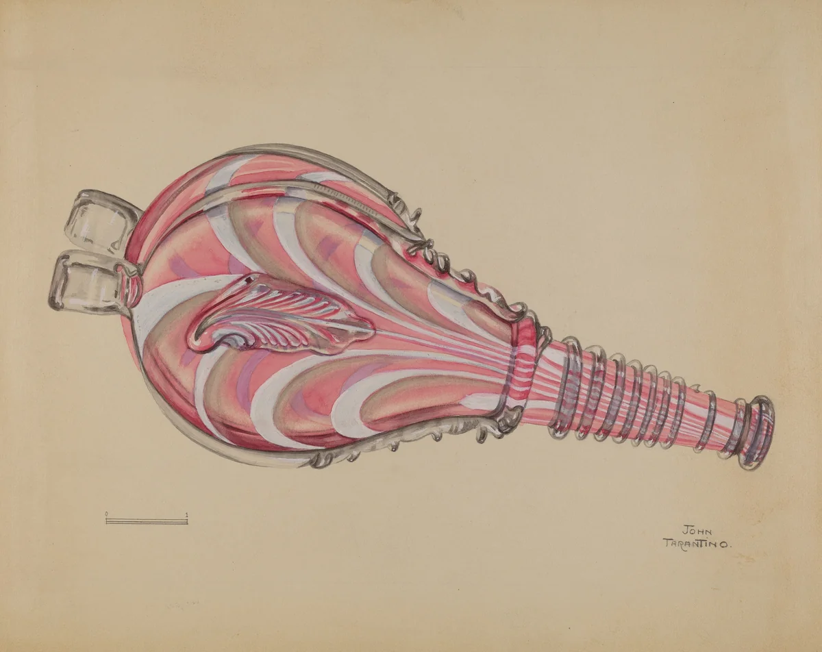 Bellows Bottle by John Tarantino, index of american design, 1936