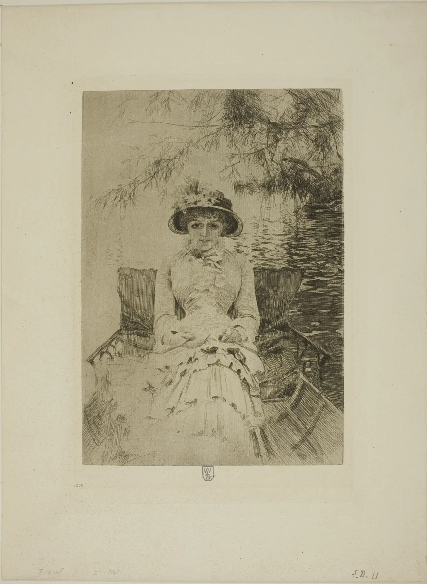 On the Thames by Anders Zorn, print, 1883