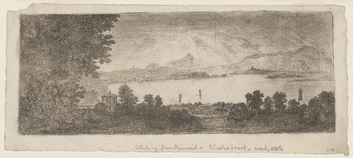 Stirling from Kinneil by John Clerk, print, 1776