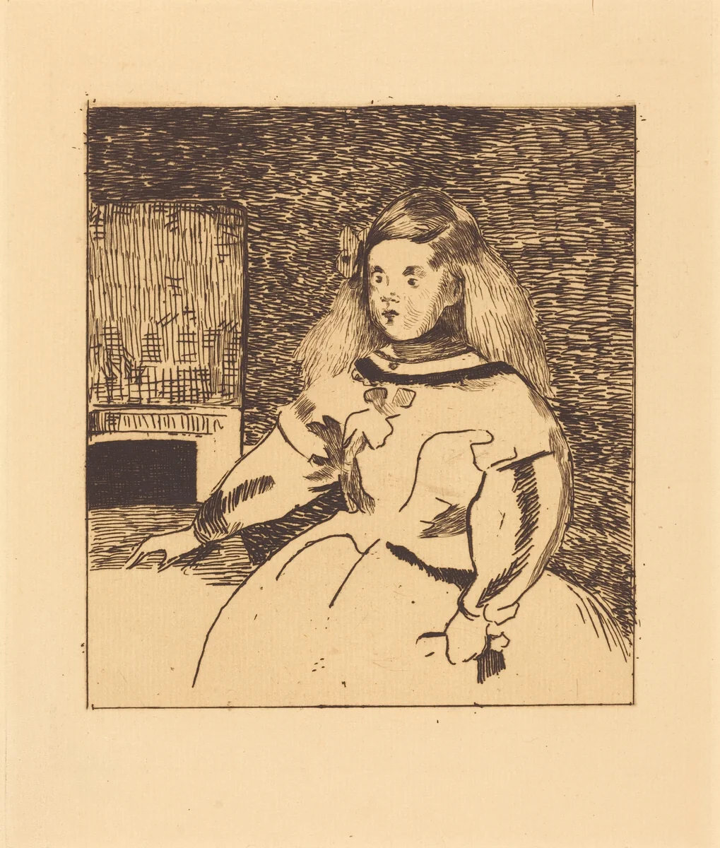 The Infanta Marguerita (Infante Marguerite) by Edouard Manet; Diego Velázquez, print, 1861