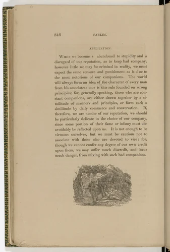 Tailpiece (page 346) from The Fables of Aesop by Thomas Bewick, illustrated book, 1818