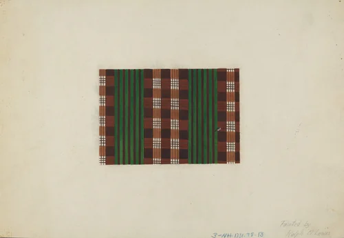Textile Print by Ralph M. Lewis, index of american design, 1938