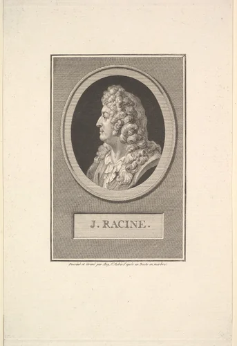 Portrait of Jean Racine by Augustin de Saint-Aubin, print, 1800
