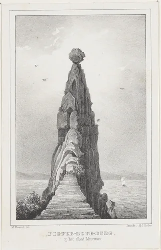 Pieter Both-Berg op het eiland Mauritius by anonymous, print, 1822-1845