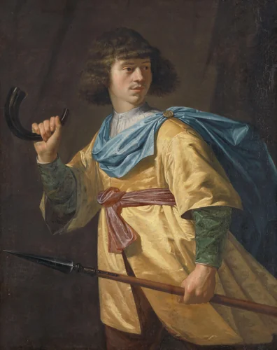 Portrait of a Young Man as a Hunter by Pieter Danckerts, painting, 1635