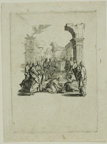 Washing the Feet, from The Small Passion by Jacques Callot, print, 1612-1635