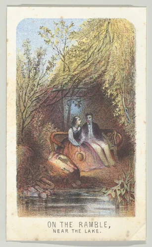 On the Ramble, Near the Lake, from the series, Views in Central Park, New York, Part 3 by Louis Prang & Co., print, 1864