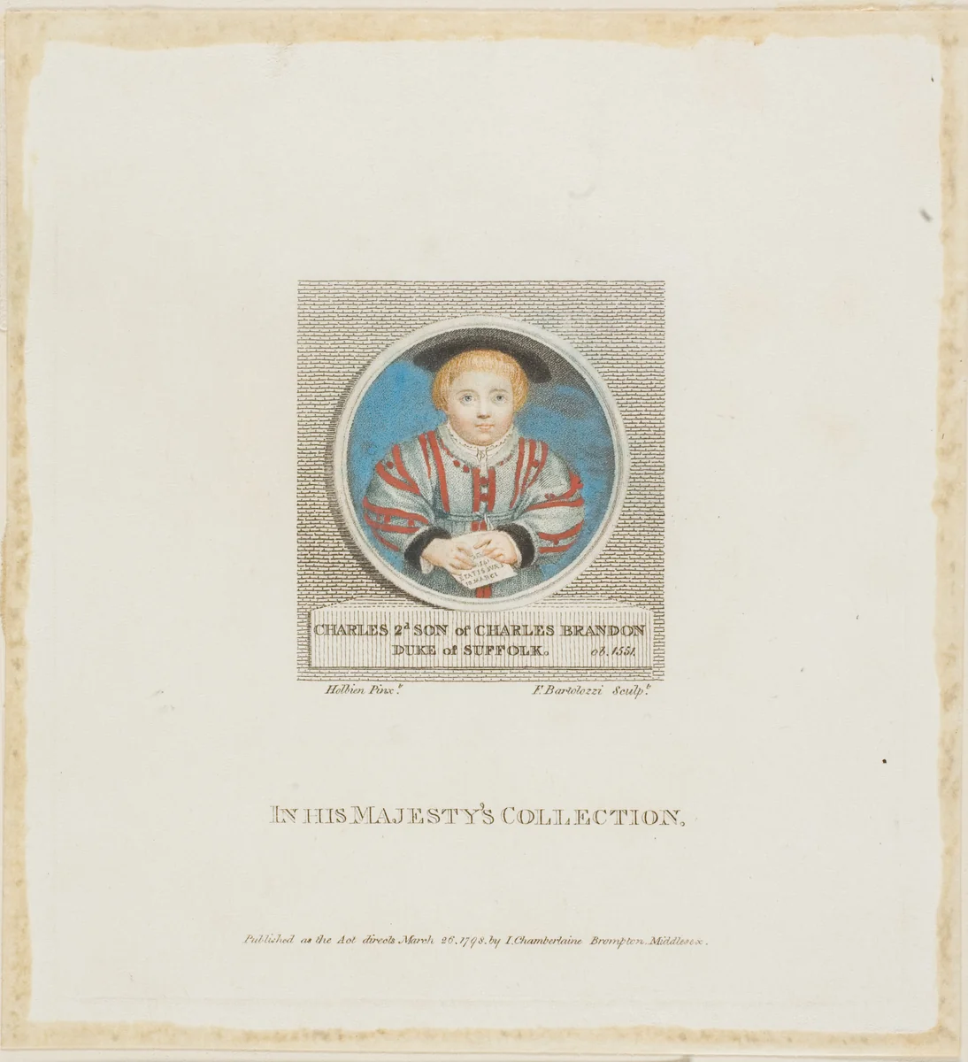 Charles Brandon by Francesco Bartolozzi, print, 1798
