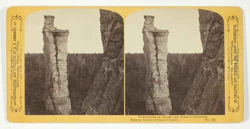 Eastern Tower of Giant's Castle, No. 223 from the series "Curiosities of Adams and Juneau Counties" by Henry Hamilton Bennett, photograph, 1870-1908