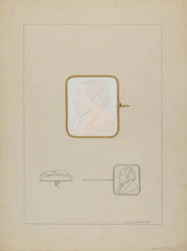 Cameo Brooch by Marie Famularo, index of american design, 1936