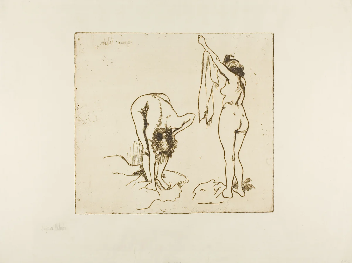 Two Women Drying Themselves by Suzanne Valadon, print, 1896