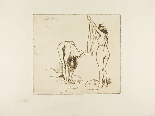 Two Women Drying Themselves by Suzanne Valadon, print, 1896