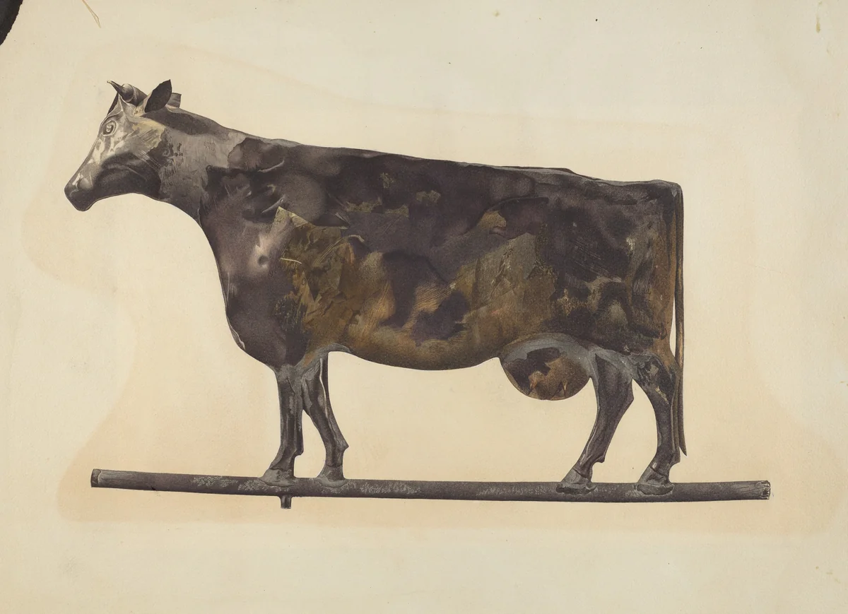 Cow Weather Vane by American 20th Century, index of american design, 1935-1942