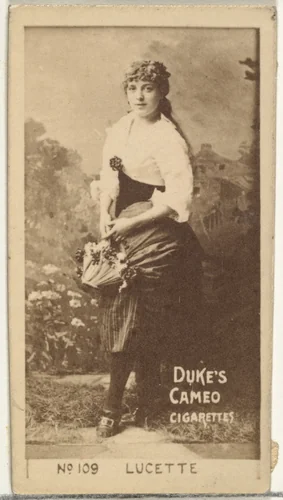 Card Number 109, Lucette, from the Actors and Actresses series (N145-4) issued by Duke Sons & Co. to promote Cameo Cigarettes by W. Duke, Sons & Co., photograph, 1880-1889
