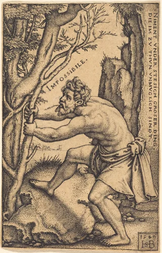 The Impossible by Sebald Beham, print, 1549