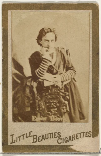 Edwin Booth, from the Actresses and Celebrities series (N60, Type 1) promoting Little Beauties Cigarettes for Allen & Ginter brand tobacco products by Allen & Ginter, photograph, 1887