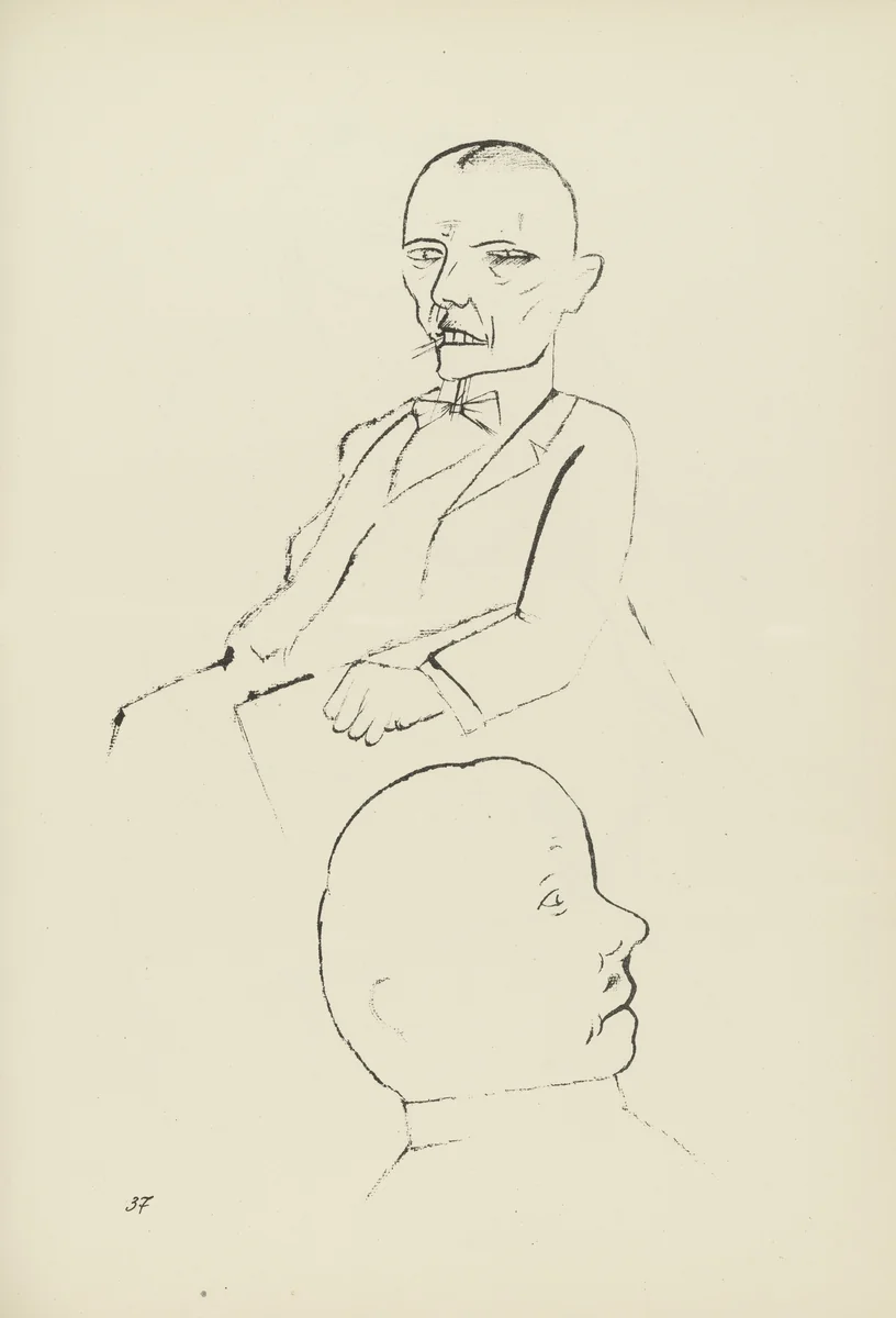 In Gedanken (plate, folio 46) from Ecce Homo by George Grosz, illustrated book, 1922