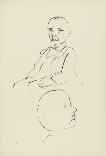 In Gedanken (plate, folio 46) from Ecce Homo by George Grosz, illustrated book, 1922