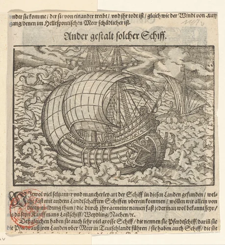 Zeilschip by Jost Amman, print, 1573