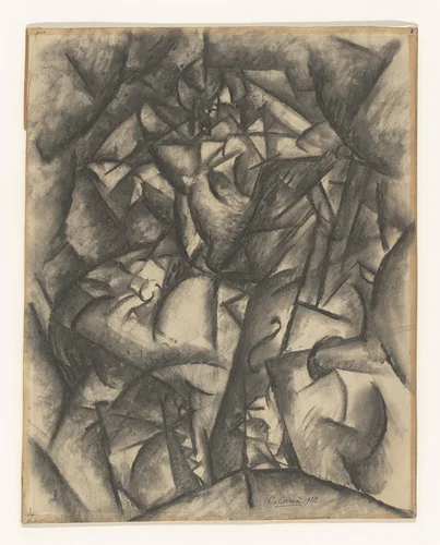 Concert Cafe by Carlo Carrà, drawing, 1912