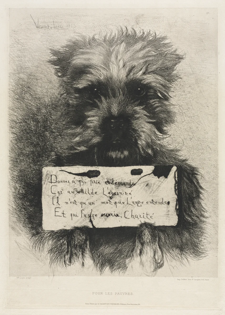 For the Poor by Ludovic Lepic, print, 1863