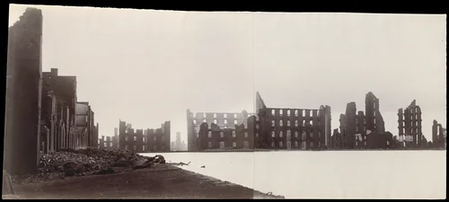 Ruins of Gallego Flour Mills, Richmond by Alexander Gardner, photograph, 1865