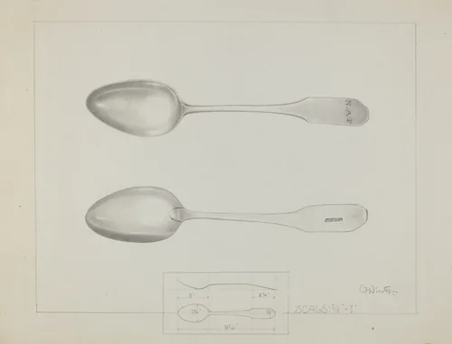 Silver Spoon by Charlotte Winter, index of american design, 1936