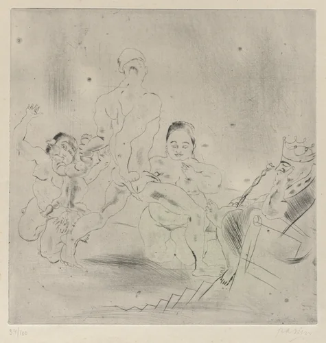 The Judgment of Solomon by Jules Pascin, print, 1915-1930