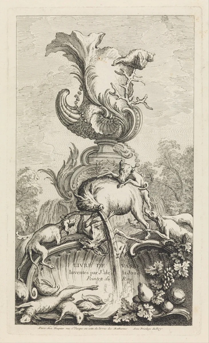 Title Page from Book of Vases by Jacques de La Joue the Younger, print, 1700-1800
