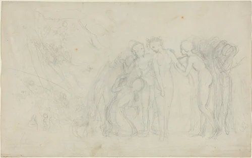 Group of Female Figures by John Flaxman, drawing, 1755-1826