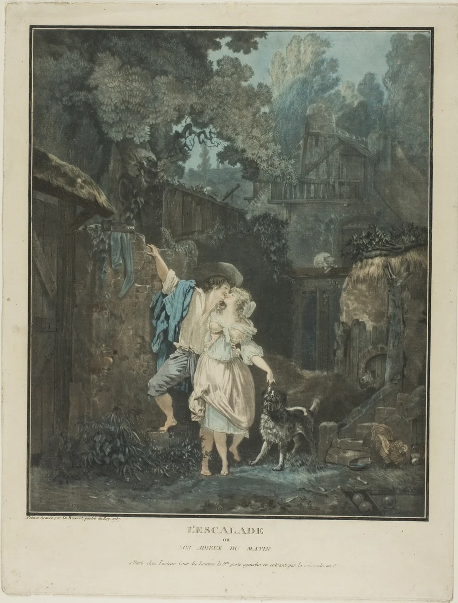 The Climb by Philibert Louis Debucourt, print, 1787
