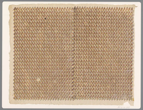 Blad met ruitenpatroon van gevlochten banen by anonymous, print, 1750-1900