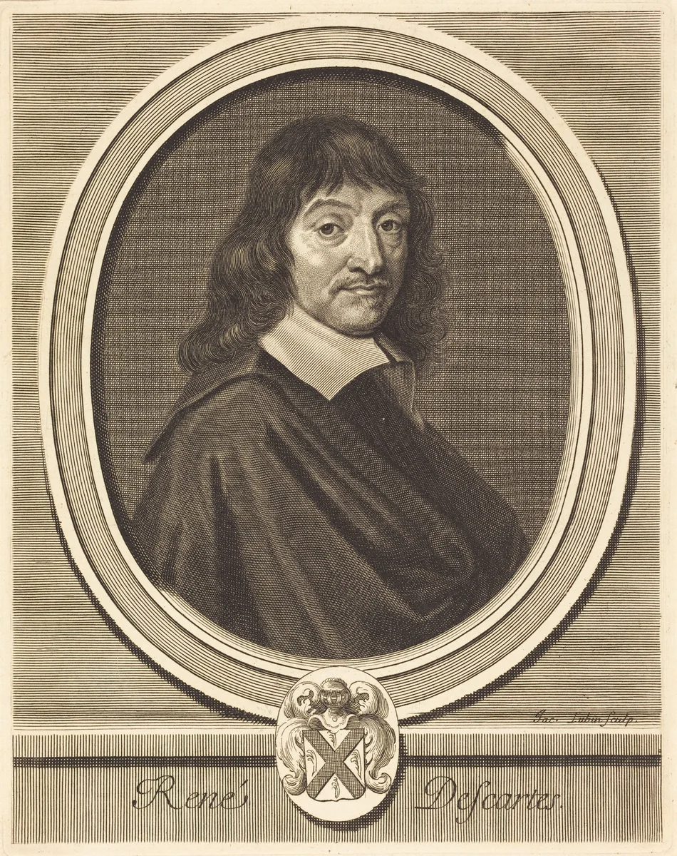 René Descartes by Jacques Lubin, print, 1659-1703