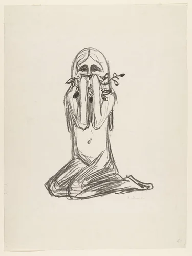 Omega and the Flower (Omega og blomsten) by Edvard Munch, print, 1908
