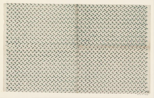 Blad met strooipatroon van bladmotief by anonymous, other, 1750-1900