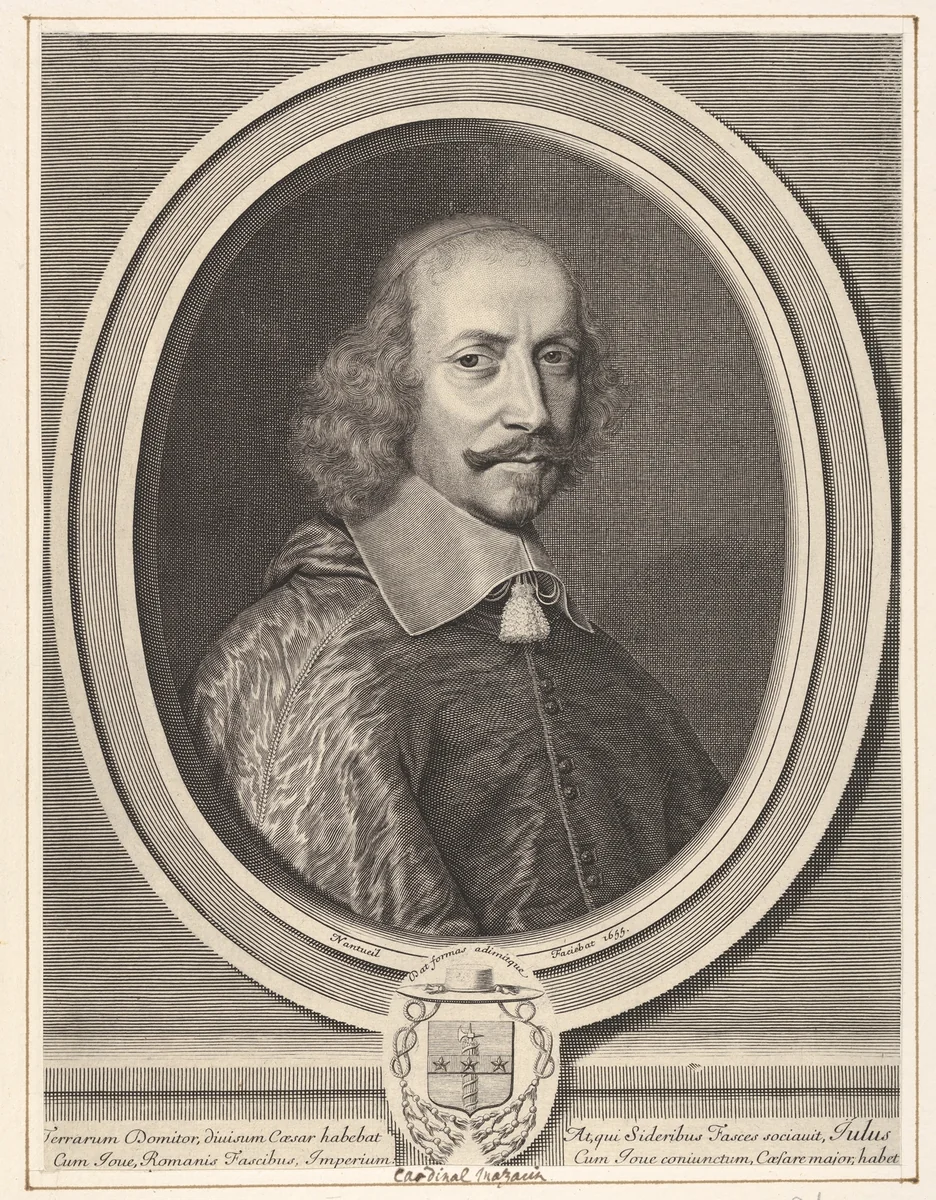 Cardinal Jules Mazarin by Robert Nanteuil, print, 1655