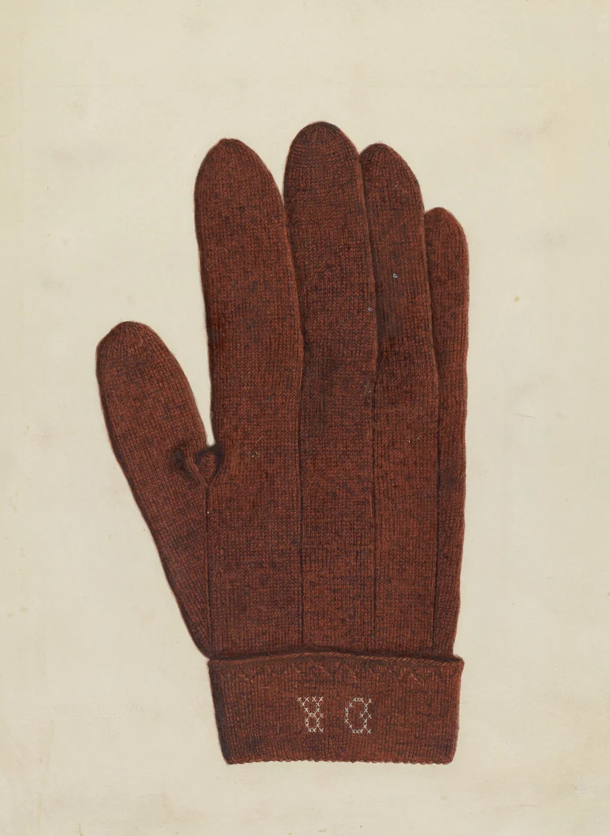 Shaker Glove by Elizabeth Moutal, index of american design, 1935-1942