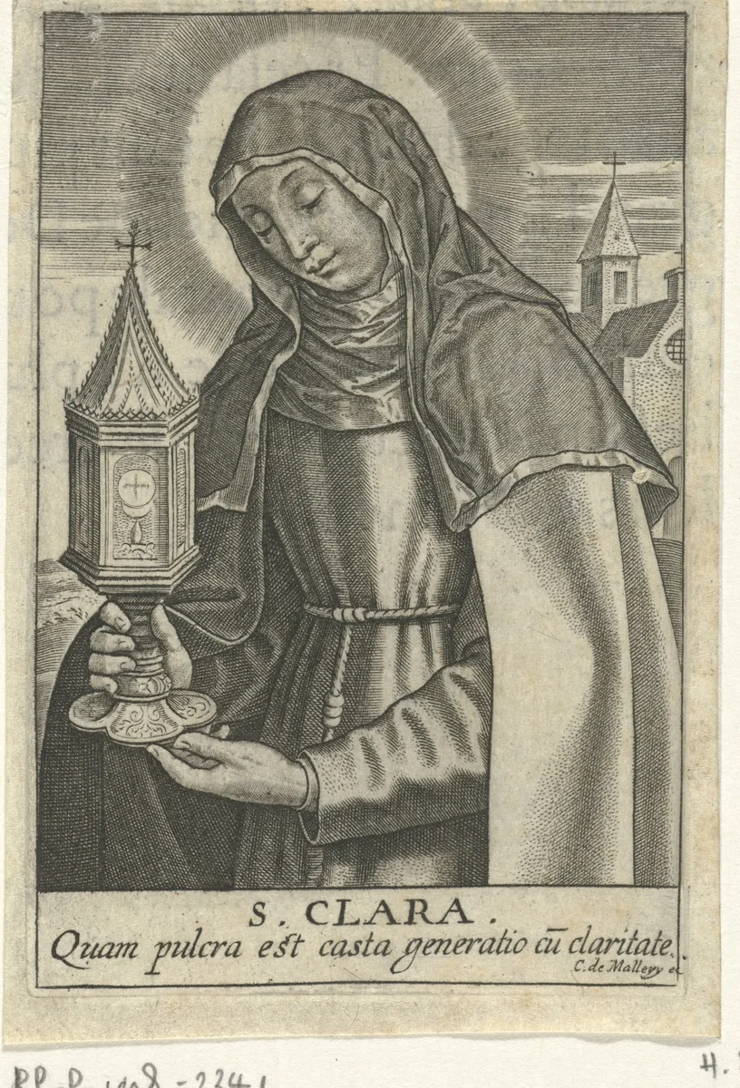 H. Clara by Karel van Mallery, print, 1581-1645