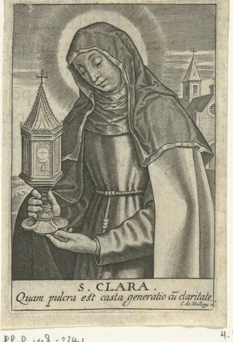 H. Clara by Karel van Mallery, print, 1581-1645