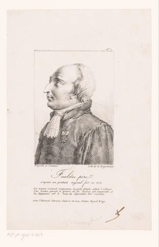 Portret van Antoine Bernardin Fualdès by anonymous, print, 1818