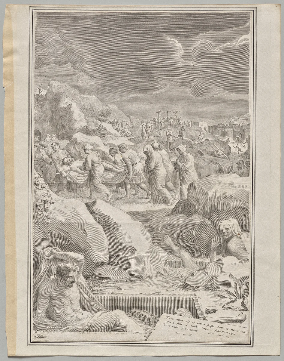 Christ Carried to the Tomb by Claude Mellan, print, 1678