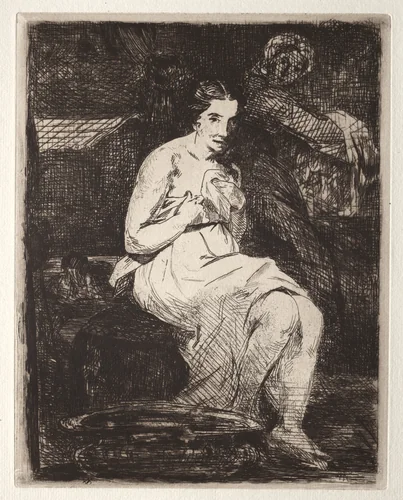La Toilette by Edouard Manet, print, 1862