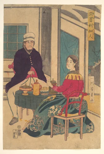 Amerikajin by Utagawa Yoshikazu, print, 1862