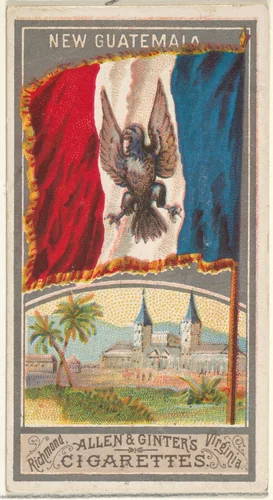 New Guatemala, from the City Flags series (N6) for Allen & Ginter Cigarettes Brands by Allen & Ginter, print, 1887