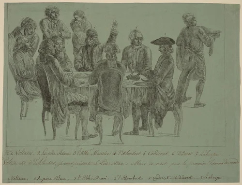 The Philosophers' Meal by Jean Huber, print, 1772-1800