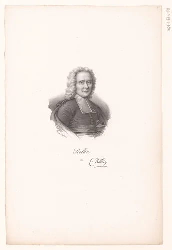 Portret van Charles Rollin by anonymous, print, 1818-1842