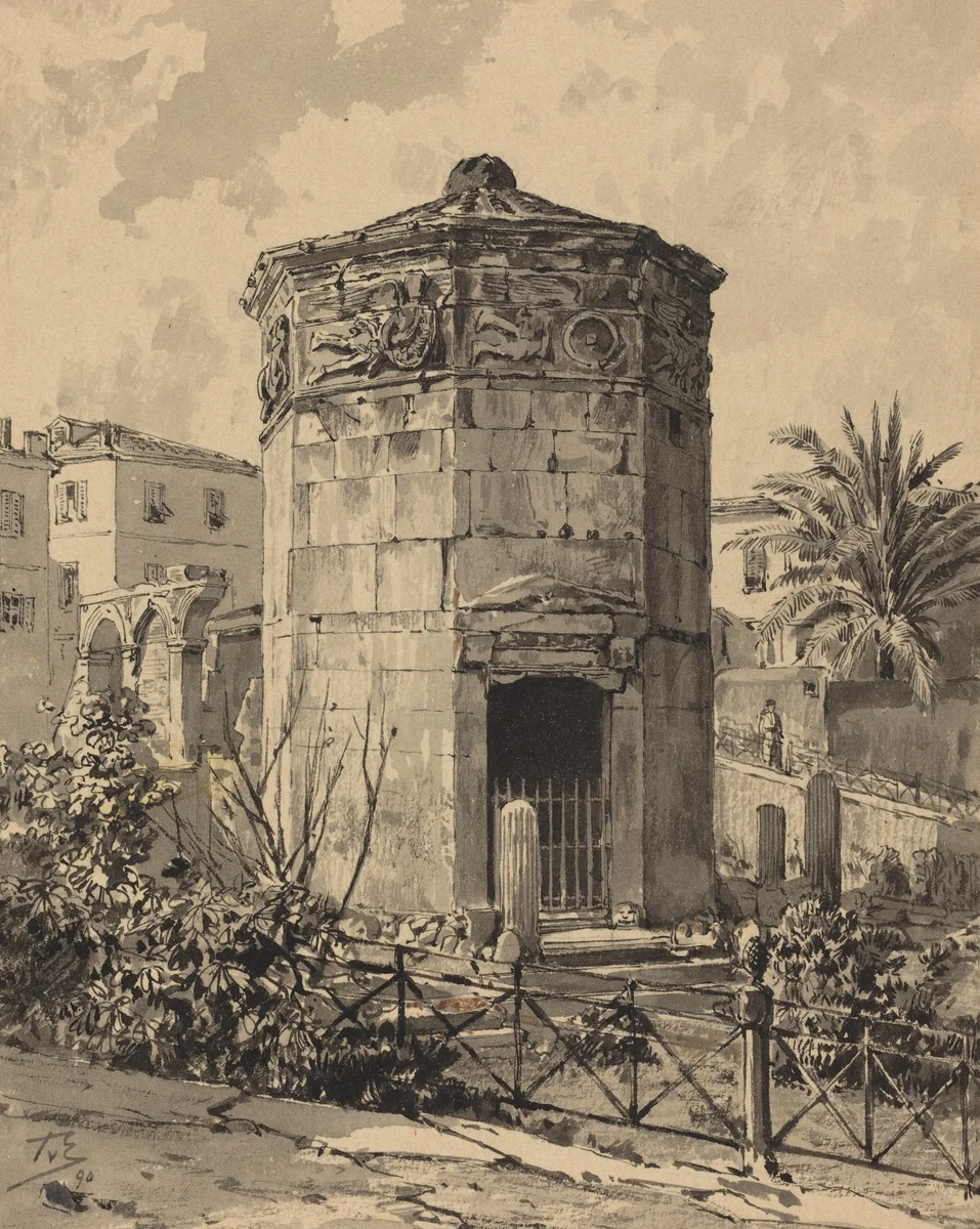 Tower of Winds by Themistocles von Eckenbrecher, drawing, 1890