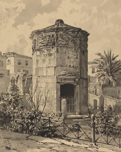 Tower of Winds by Themistocles von Eckenbrecher, drawing, 1890